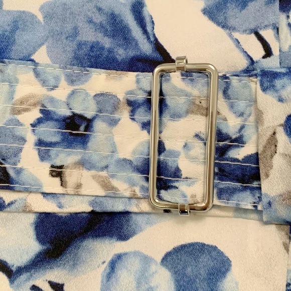 Calvin Klein Sleeveless Belted Handkerchief Floral Dress size 6 - Picture 10 of 11